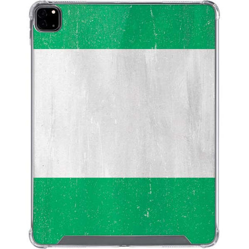 Nigeria Flag Distressed iPad Pro 12.9in (2020) Clear Case